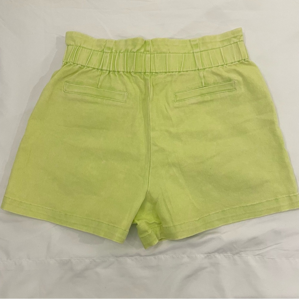 Lime Green Cotton Women's High Waisted‎ Jean Shorts Size Small - Picture 5 of 9